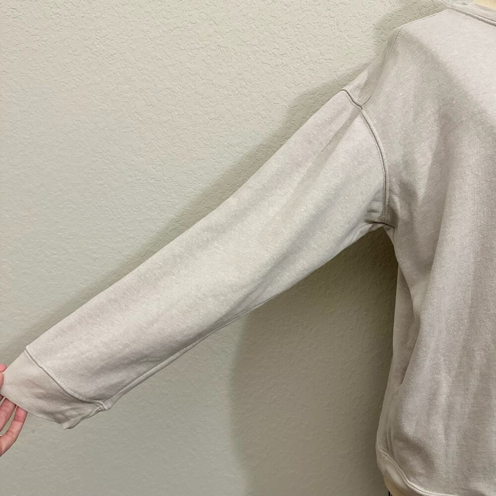 NATURAL LIFE Sweatshirt Gray Graphic Print Flower Pullover Crew Neck - Picture 4 of 9